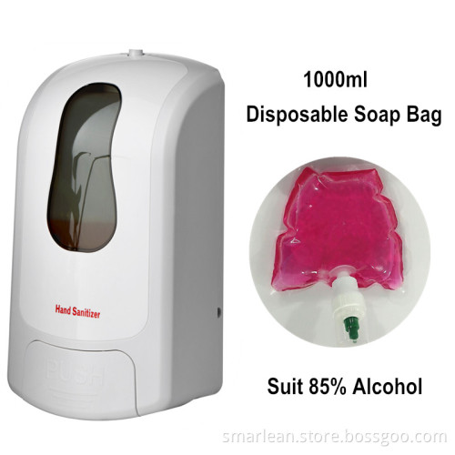 100% Virgin material Wall mounted hospital disinfectants foam soap dispenser